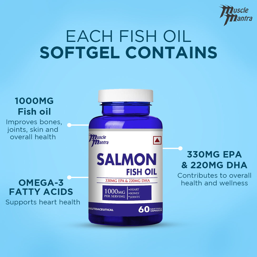 Muscle mantra Salmon Fish Oil - 60 Capsules