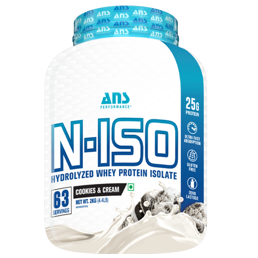 ANS Performance N-ISO Hydro Whey Isolate Protein 4.4 lbs, 2kg + FREE ANS Shaker