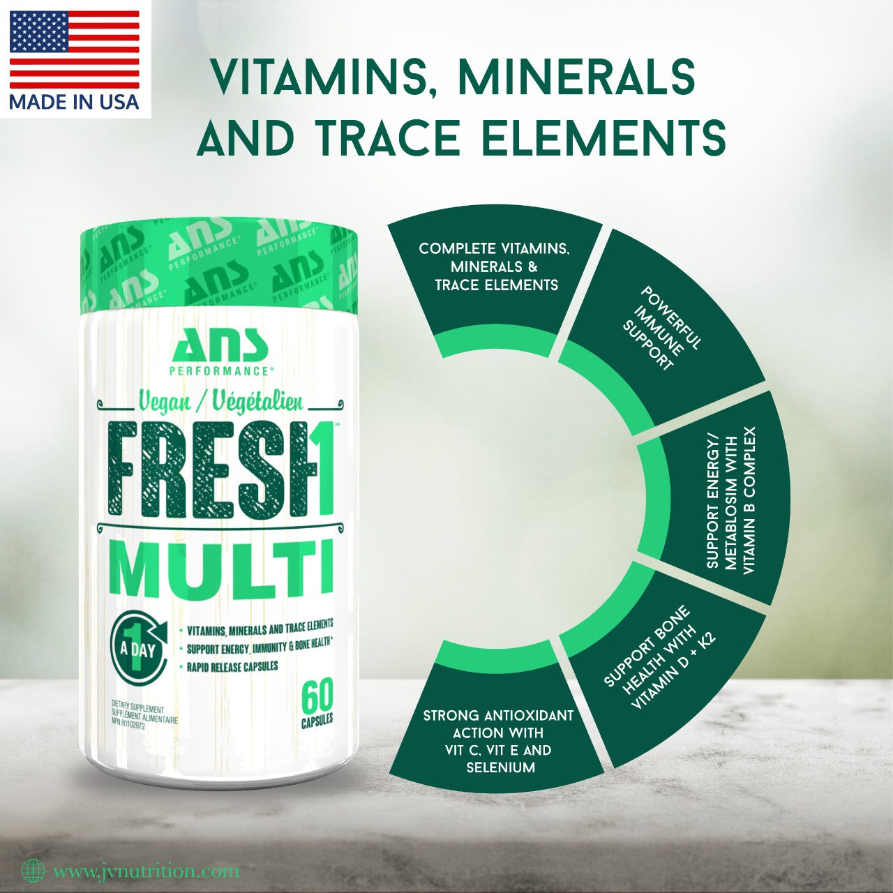 ANS Performance Fresh1 Vegan Multi Vitamin 60 Capsule