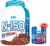 ANS Performance N-ISO Hydro Whey Isolate Protein 4.4 Lbs, 2kg + ANS Quench bcaa 30 servings + FREE ANS Shaker (COMBO)